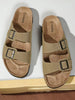 Men's Fashion Cork Sole Comfortable Insole Slip-On Mule Sandals, Summer Outdoor Beach Walking Shoes For Men And Women Couples