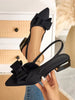 Women's Flat Shoes With Bow, Solid Color Elegant Preppy Style, Suitable For Commuting, Office, Party, Holiday, Home, Wedding,Mothers Day Gift